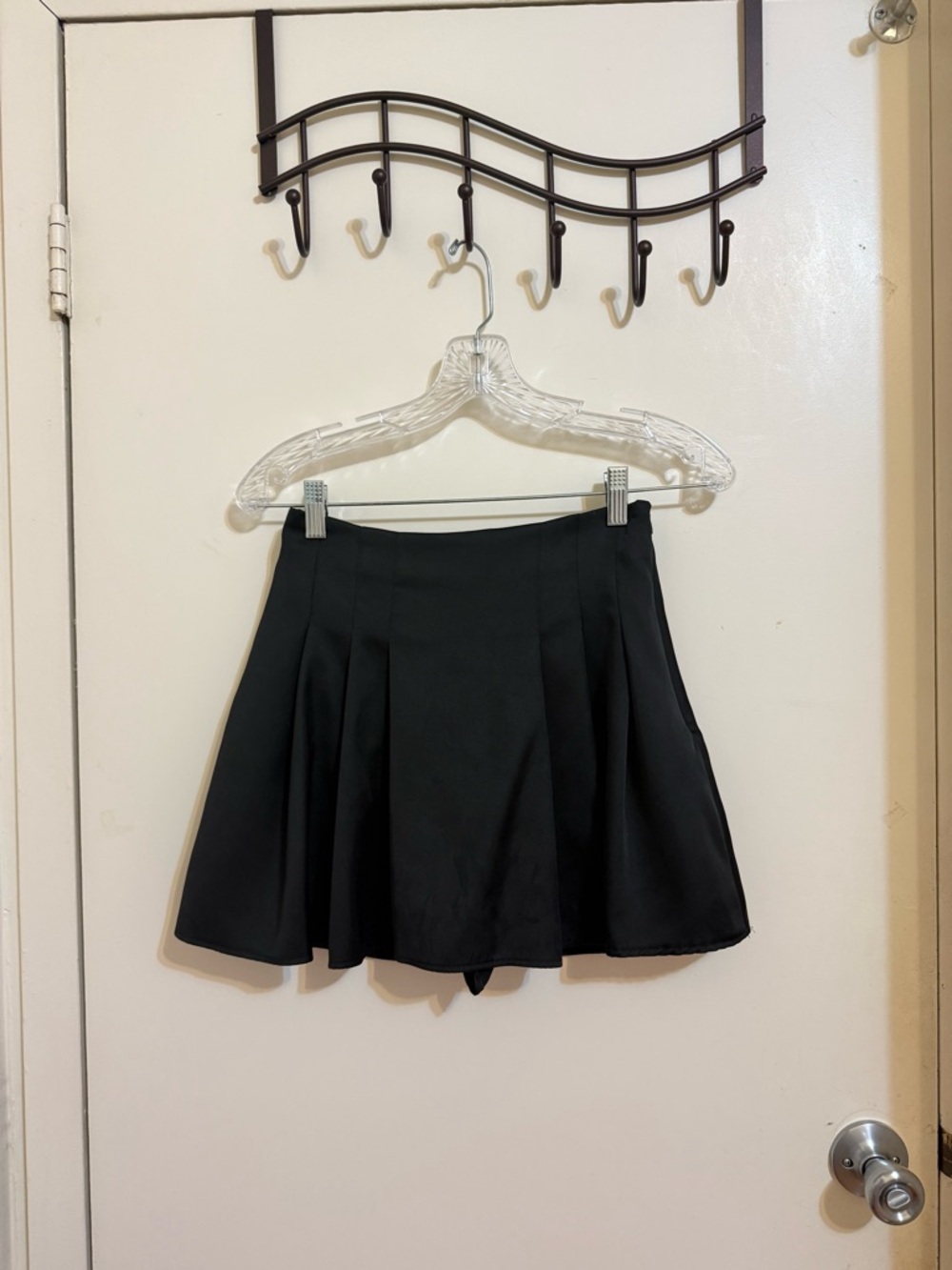 Zara Black Circle Skirt - Pleated A-Line Mini